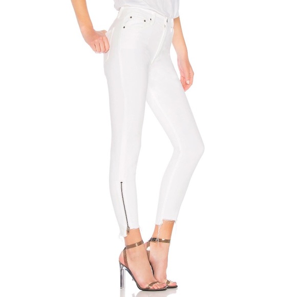 GRLFRND Denim - NWT GRLFRND Kendall White Zippered Crop Jean